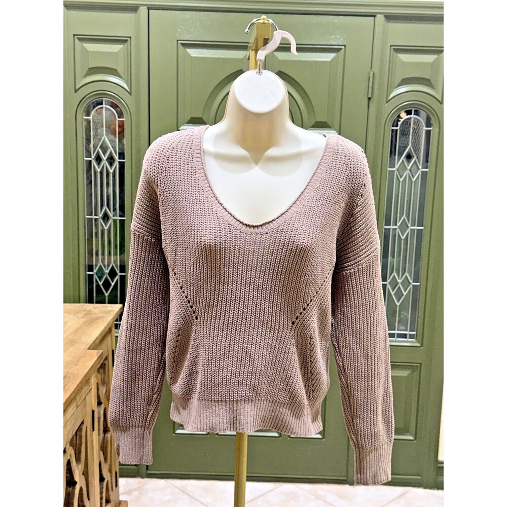 Abercrombie & Fitch Knit Sweater V-Neck Women's Size XS - White/cream